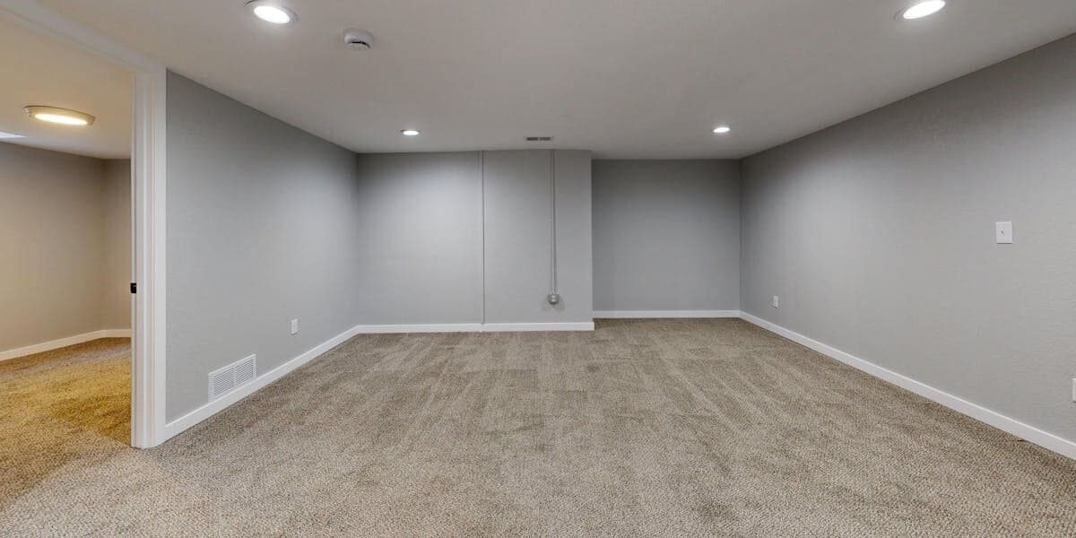 Aerial neighborhood view in New York